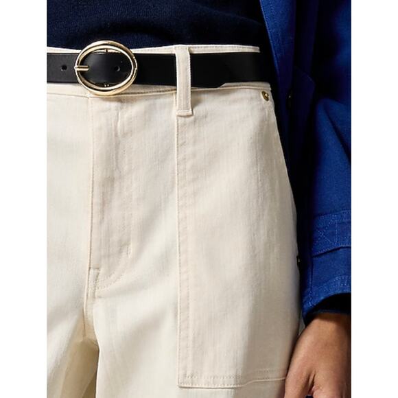 J Crew Camp Pocket Wide Leg Jeans 32 16 NWT Ecru Wash Cream White CH917 J.Crew - Picture 3 of 6